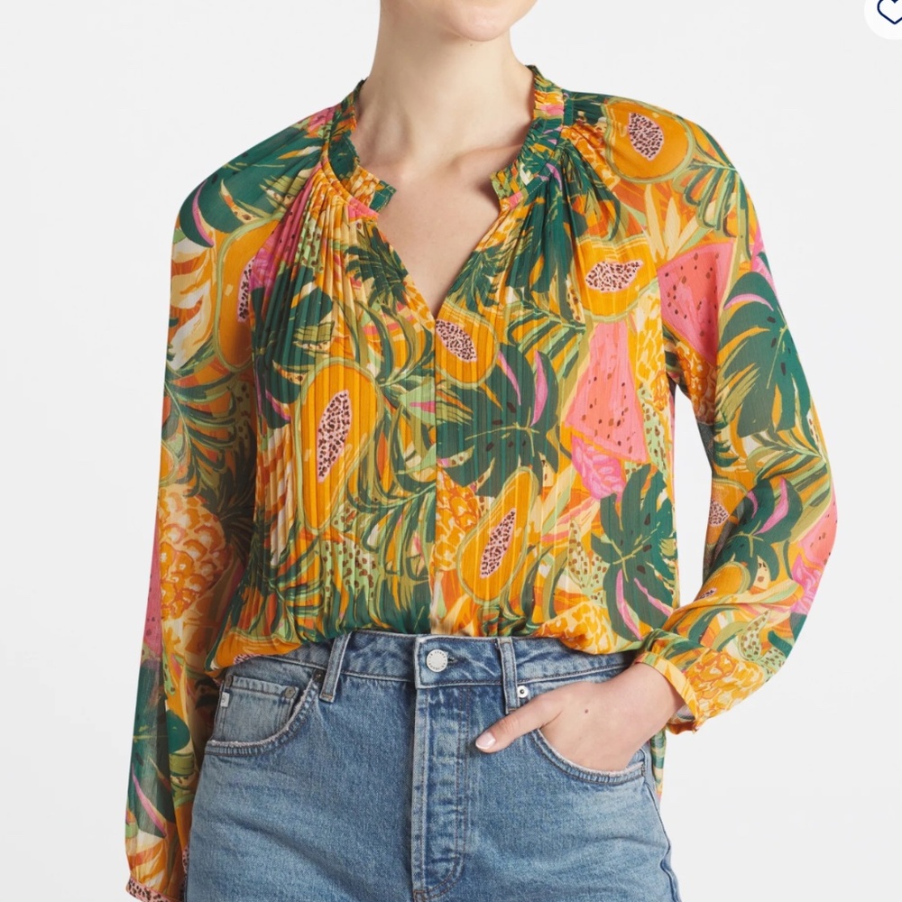 Daniel Rainn Amelia Front Pleat Blouse Petite Medium